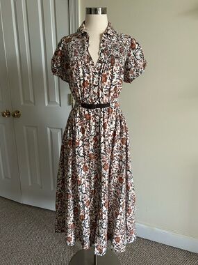 Anthropologie Maeve Shirt Floral lined Dress size L